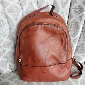 margot New York Brown Leather Kimmie Backpack